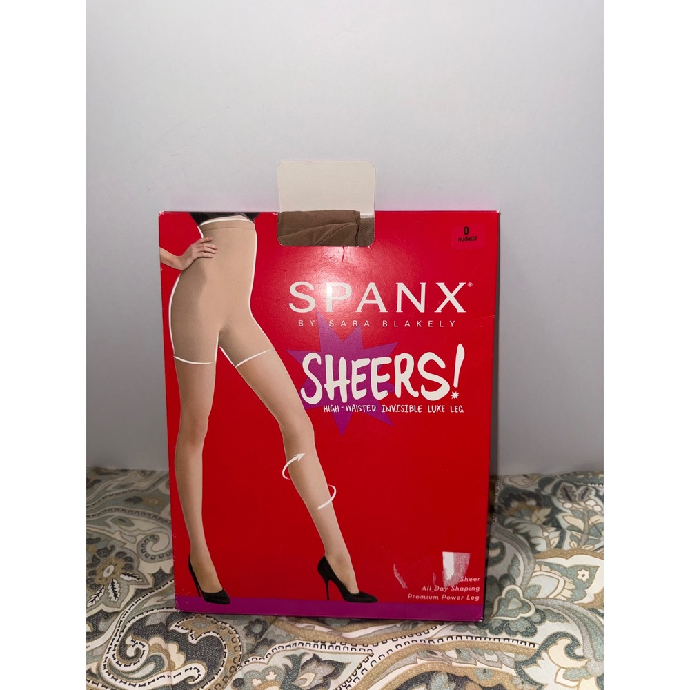 Spanx Sheers High Waisted Invisible Luxe Leg Tights Nude 03 Size D 20024R